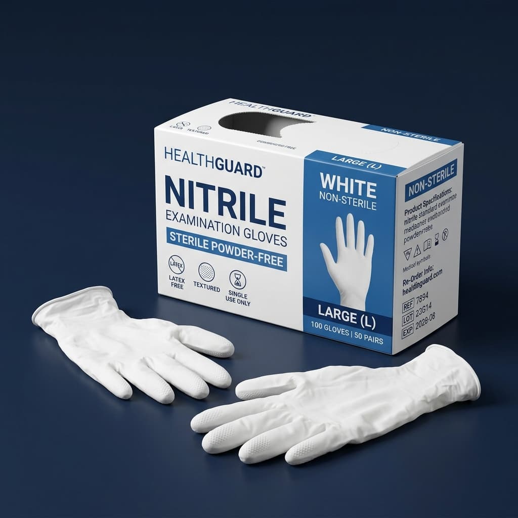 Mikrotexturierte Nitrilhandschuhe Dental